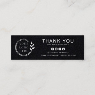 Carte De Visite Mini Logo personnalisé Merci d'affaires Médias sociaux