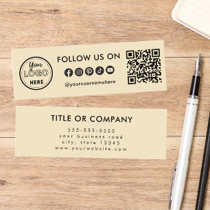 Carte De Visite Mini Logo Professionnel Des Médias Sociaux Suivez-Moi Q