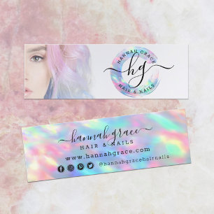 Carte De Visite Mini Logo Rainbow Paint Swash Avec Votre Photo Personna