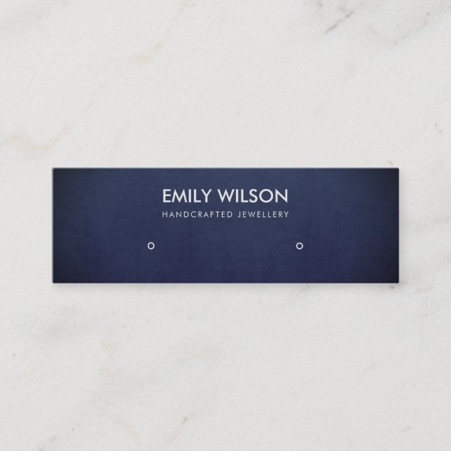CARTE DE VISITE MINI LOGO REGAL VELVET NAVY BLUE STUD EARRÊT AFFICHAGE (Devant)