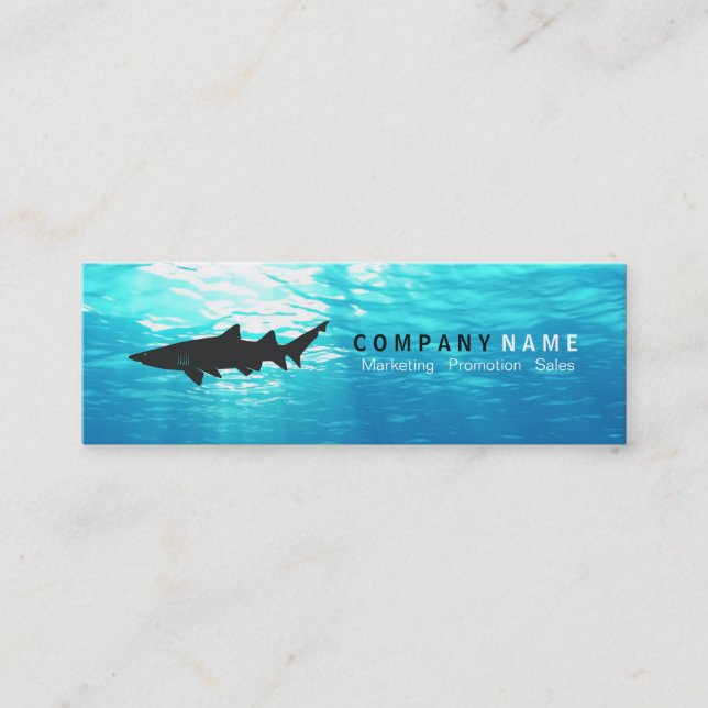 Carte De Visite Mini Logo requin Ocean Water (Devant)