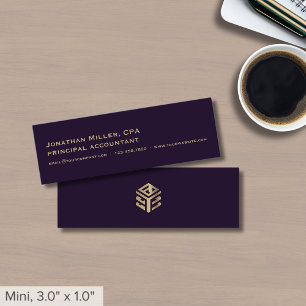 Carte De Visite Mini Logo Simple Luxe