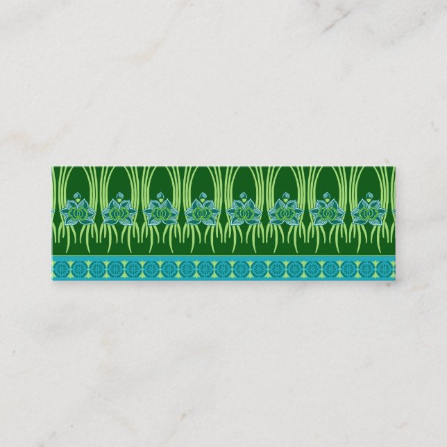 CARTE DE VISITE MINI LOTUS NOUVEAU : SCÈNE DE VERT BLEU (Devant)