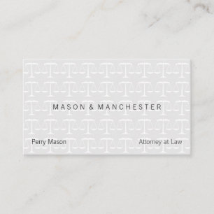 Carte De Visite Mini-lumière "Style filigrane" échelles de justice