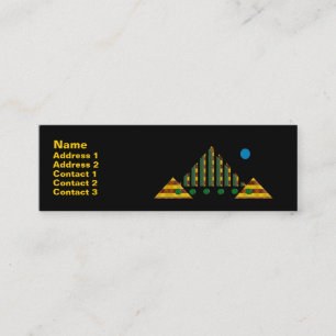 Carte De Visite Mini Lune bleue au-dessus des pyramides