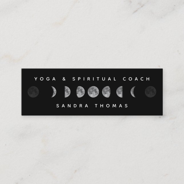 Carte De Visite Mini Lune lunaire Phases Yogi céleste et entraîneur spi (Devant)