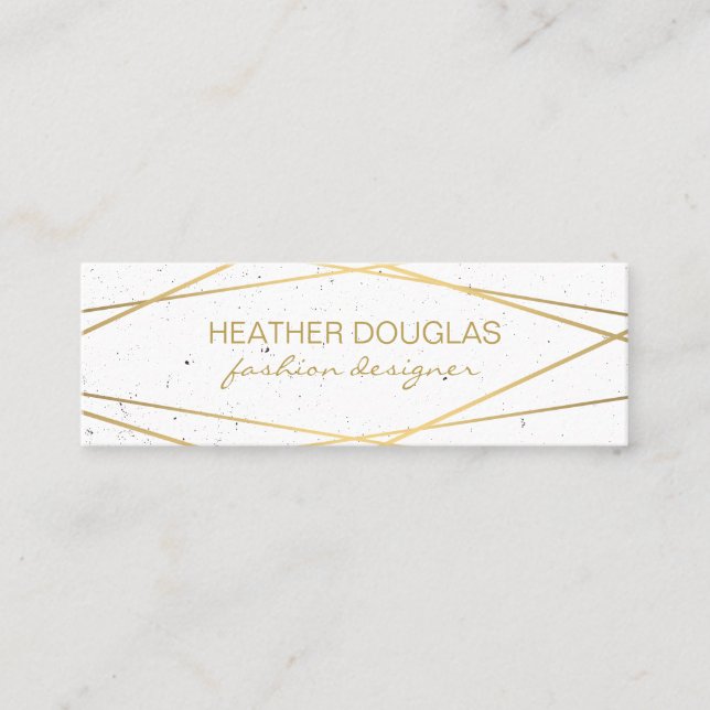 Carte De Visite Mini Lux d'or géométrique (Devant)