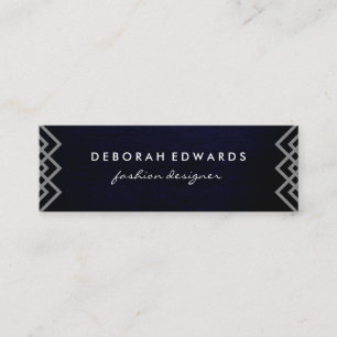 Carte De Visite Mini Luxe Lignes géométriques Texture chic