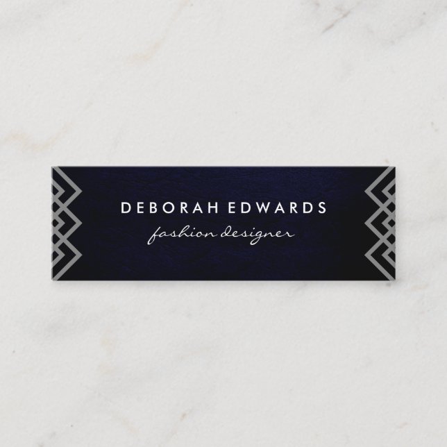 Carte De Visite Mini Luxe Lignes géométriques Texture chic (Devant)