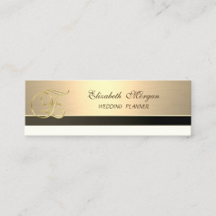 Carte De Visite Mini Luxe Moderne Proffesional Elégant Or