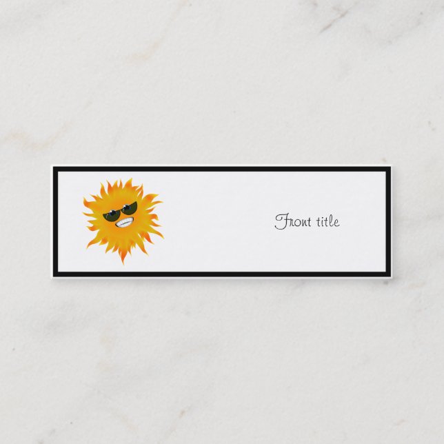 Carte De Visite Mini M. Happy Sunshine - Lunettes de soleil (Devant)