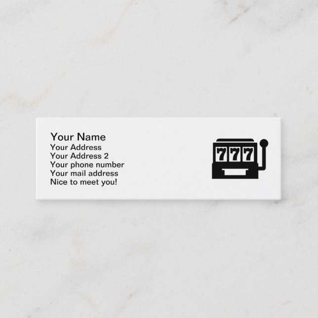 Carte De Visite Mini Machine à sous (Devant)