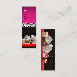 Carte De Visite Mini MAGASIN DÉLICIEUX de DÉSERT de PETITS GÂTEAUX,