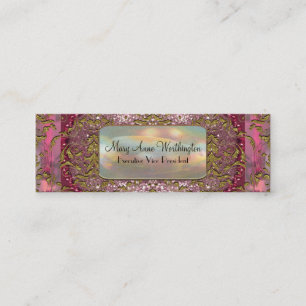 Carte De Visite Mini Maigre professionnel élégant de pétale de Delancey