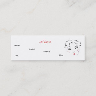 Carte De Visite Mini Maquillage Artiste Diva Lips IV