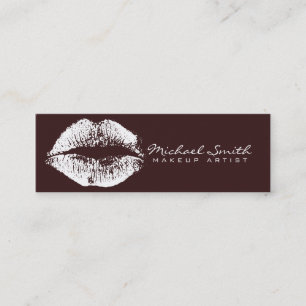 Carte De Visite Mini Maquillage Artiste Lèvres blanches #8