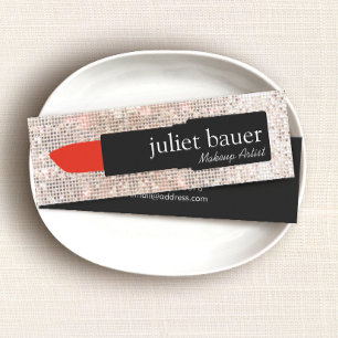 Carte De Visite Mini Maquillage Artiste Lipstick Beauté
