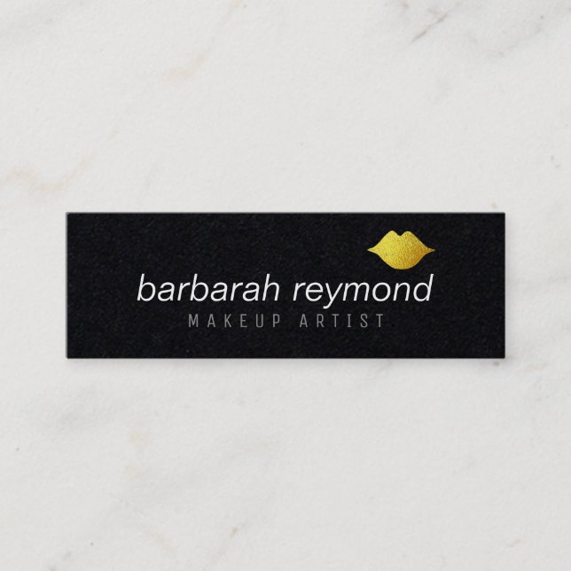 Carte De Visite Mini maquillage minimal beauté professionnel moderne no (Devant)