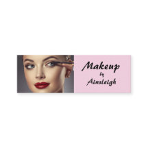 Maquillage photo écriture noire rose poudré