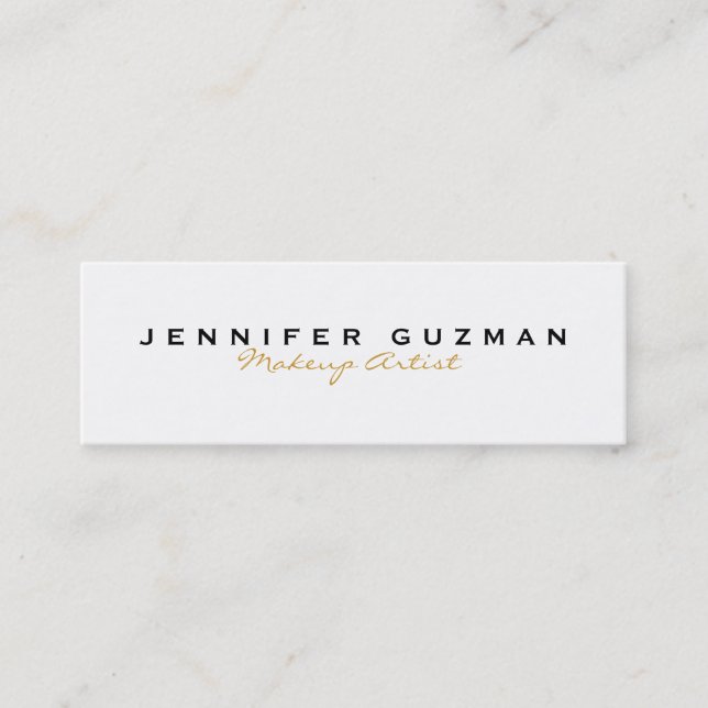 Carte De Visite Mini Maquilleur d'or (Devant)