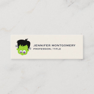 Carte De Visite Mini Mare Green Frankenstein Monster face Halloween