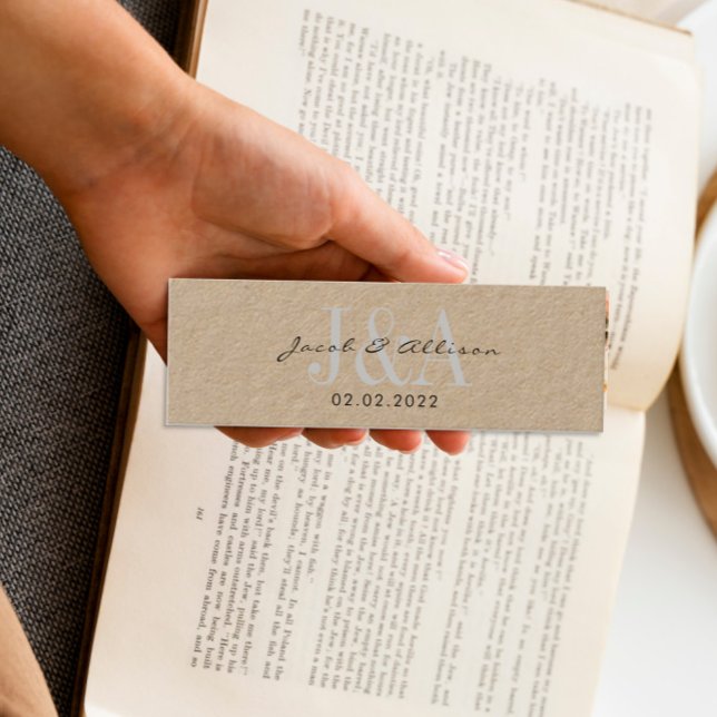 Carte De Visite Mini mariage signet monogramme élégant (Créateur téléchargé)