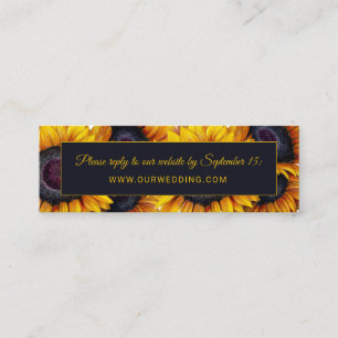 Carte De Visite Mini Mariage tournesol   Marine Gold Website Wedding rs