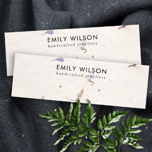 CARTE DE VISITE MINI MAUVE PETAL HANDMADE PAPIER STUD EARRÊT AFFICHAGE