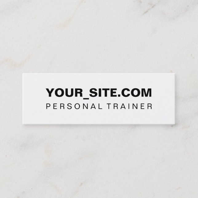 Carte De Visite Mini Merchandisage personnel de site Web d'entraîneur (Devant)