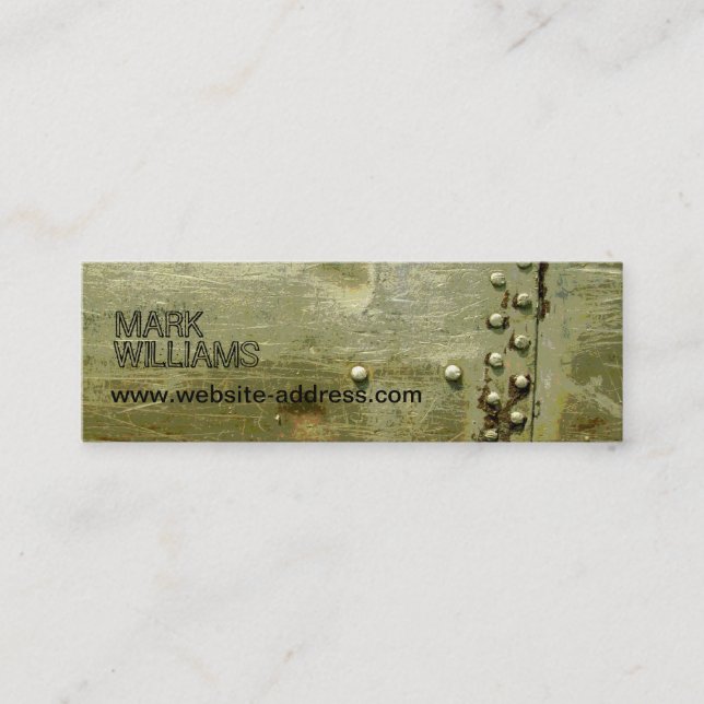 CARTE DE VISITE MINI MÉTAL 3 (Devant)