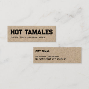 Carte De Visite Mini Mexique Tamales Kraft