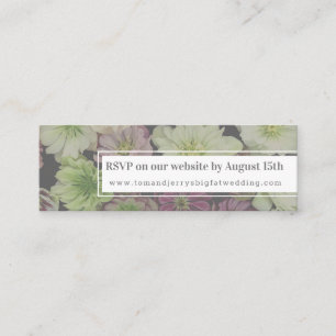 Carte De Visite Mini Mini carte RSVP Web Hellebore Garden CLASSIQUE