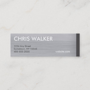 Carte De Visite Mini Mini-cartes de texture en titane brossé