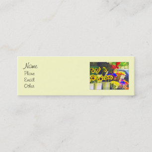 Carte De Visite Mini Mini profil de socle de fleurs
