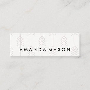 Carte De Visite Mini Minimaliste   Motif fléché