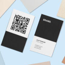 Mini minimaliste noir noir QR Code vertical