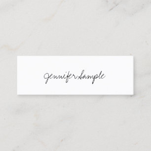 Carte De Visite Mini Modèle simple professionnel de manuscrit élégan