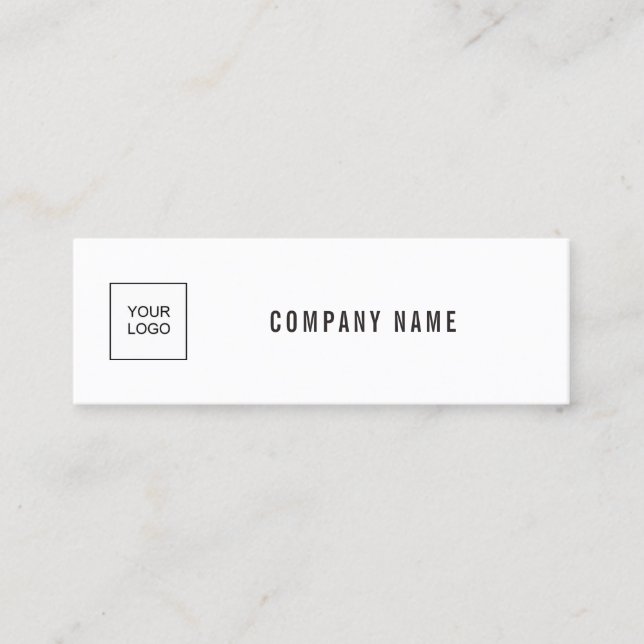 Carte De Visite Mini Modern Elegant Simple Plain Add Your Logo Company (Devant)
