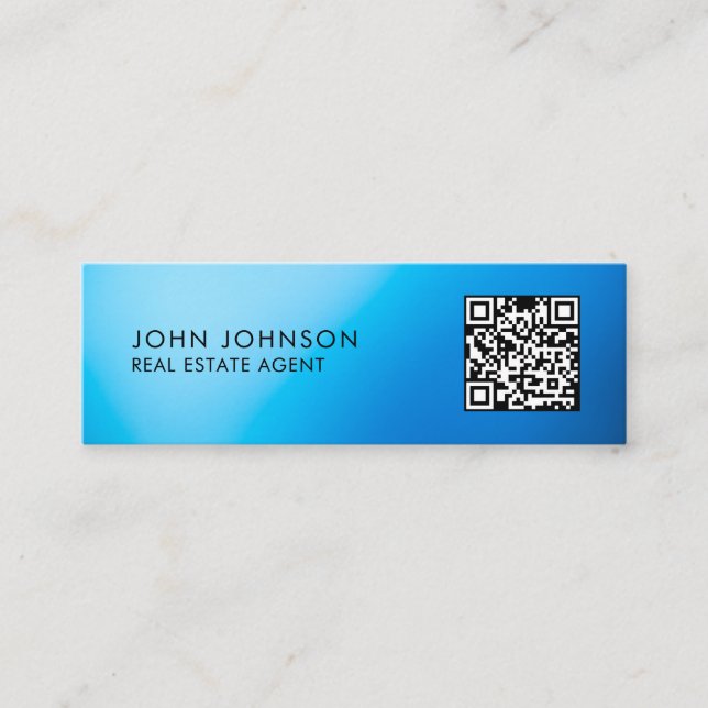 Carte de visite mini moderne avec QR Code (Devant)
