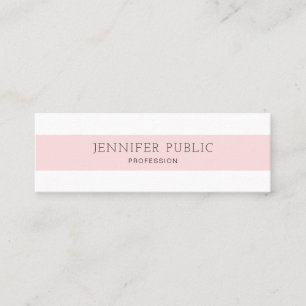 Carte De Visite Mini Moderne Belle minimaliste Plaine tendance rose