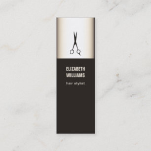 Carte De Visite Mini Moderne Chic Ciseau foncé Styliste de cheveux