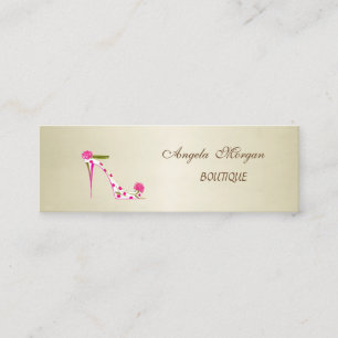 Carte De Visite Mini Moderne Élégant Chic Talon Haut Professionnel