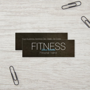 Carte De Visite Mini Moderne Elegant Personal Fitness Trainer Mini Busi
