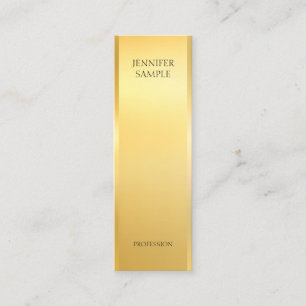 Carte De Visite Mini Moderne Glamour Faux Or Élégant Modèle