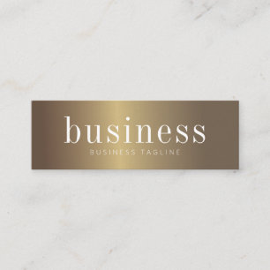 Carte De Visite Mini Moderne minimaliste Chic Faux Gold QR Code