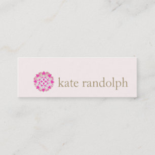 Carte De Visite Mini Moderne Pink Lotus Flower Salon de beauté et Spa