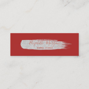 Carte De Visite Mini Moderne simple, Parties scintillant argenté pointe