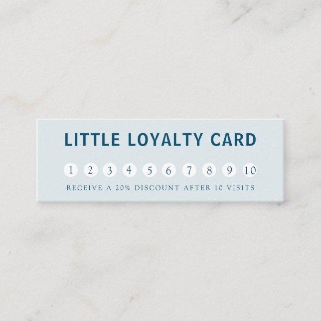 Carte De Visite Mini Moderne, simple, professionnel, salon, bleu (Devant)