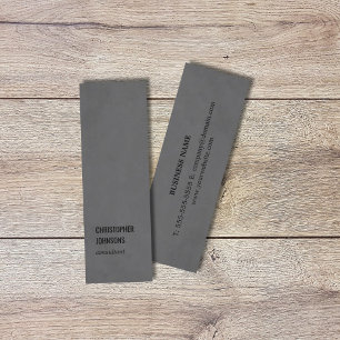 Carte De Visite Mini Moderne Simple Texture Gris Noir Consultant