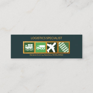 Carte De Visite Mini Modes de transport logistique de la boîte d'or Fa